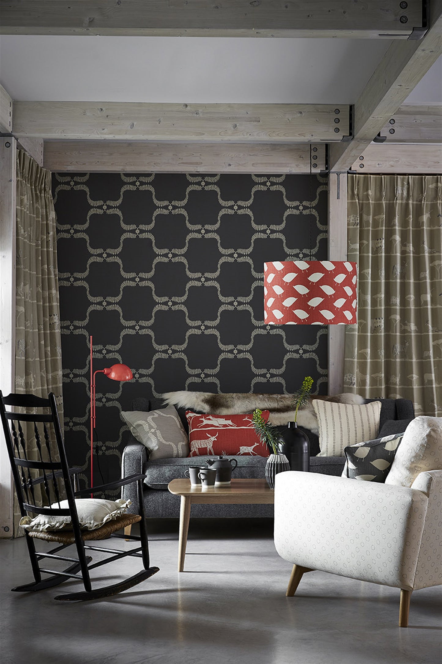 Up the Garden Path - Wall Covering - Charcoal