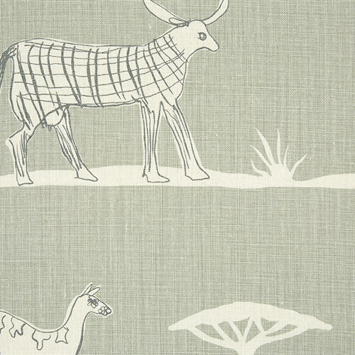Wild and Free Oilcloth - Pigeon, Soft Charcoal