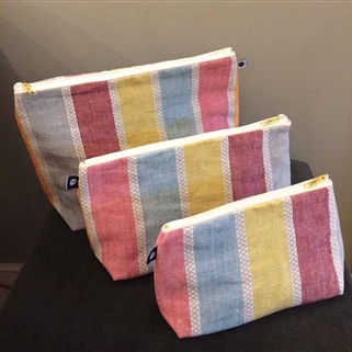 Scandi Stripe - Wash Bag - Warm 