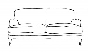 Traditional sofa drawing