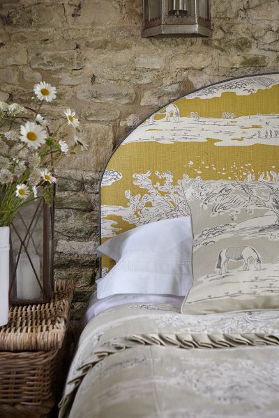 modern bright cottage style headboard