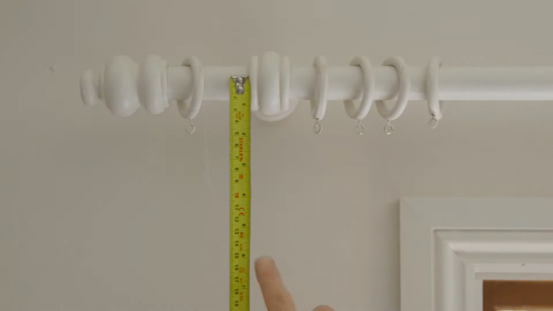 measuring the height of your curtain pole above your window recess
