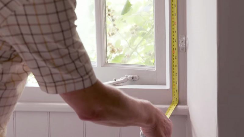 inside the recess roller blind length measurement