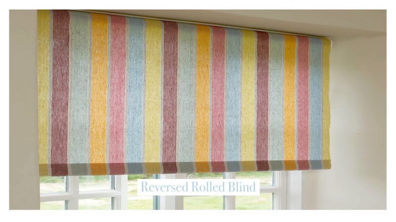 reversed rolled roller blind