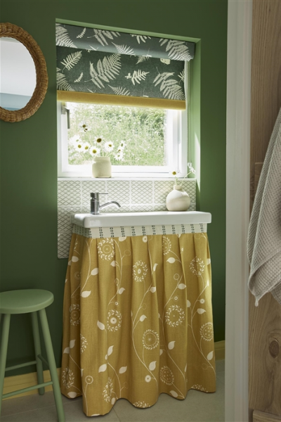 made to measure roller blind inside recess over small bathroom window