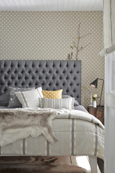 Nordic fabric on bed