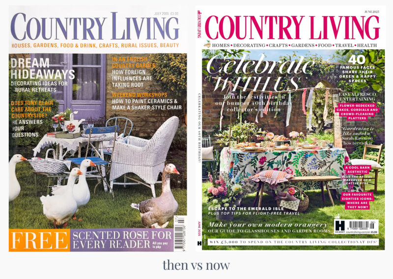 Country Living Magazine 2000 vs 2025