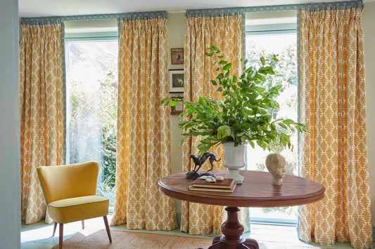 Triple pleat curtains