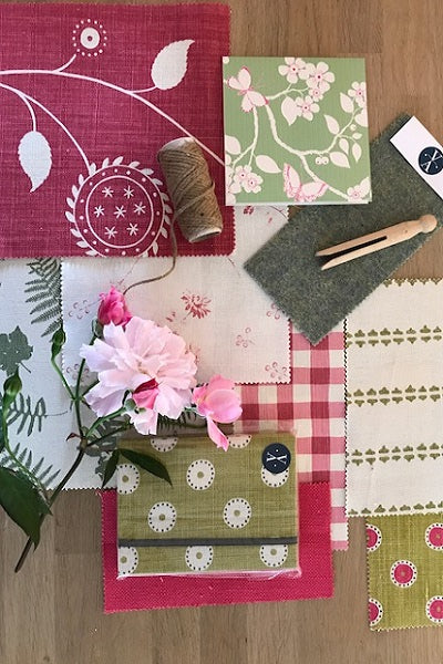 Pink and Green mood board