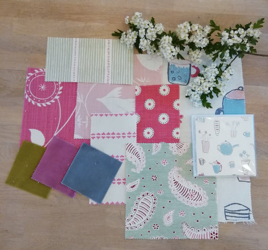 May and June Moodboard - pinks and greens