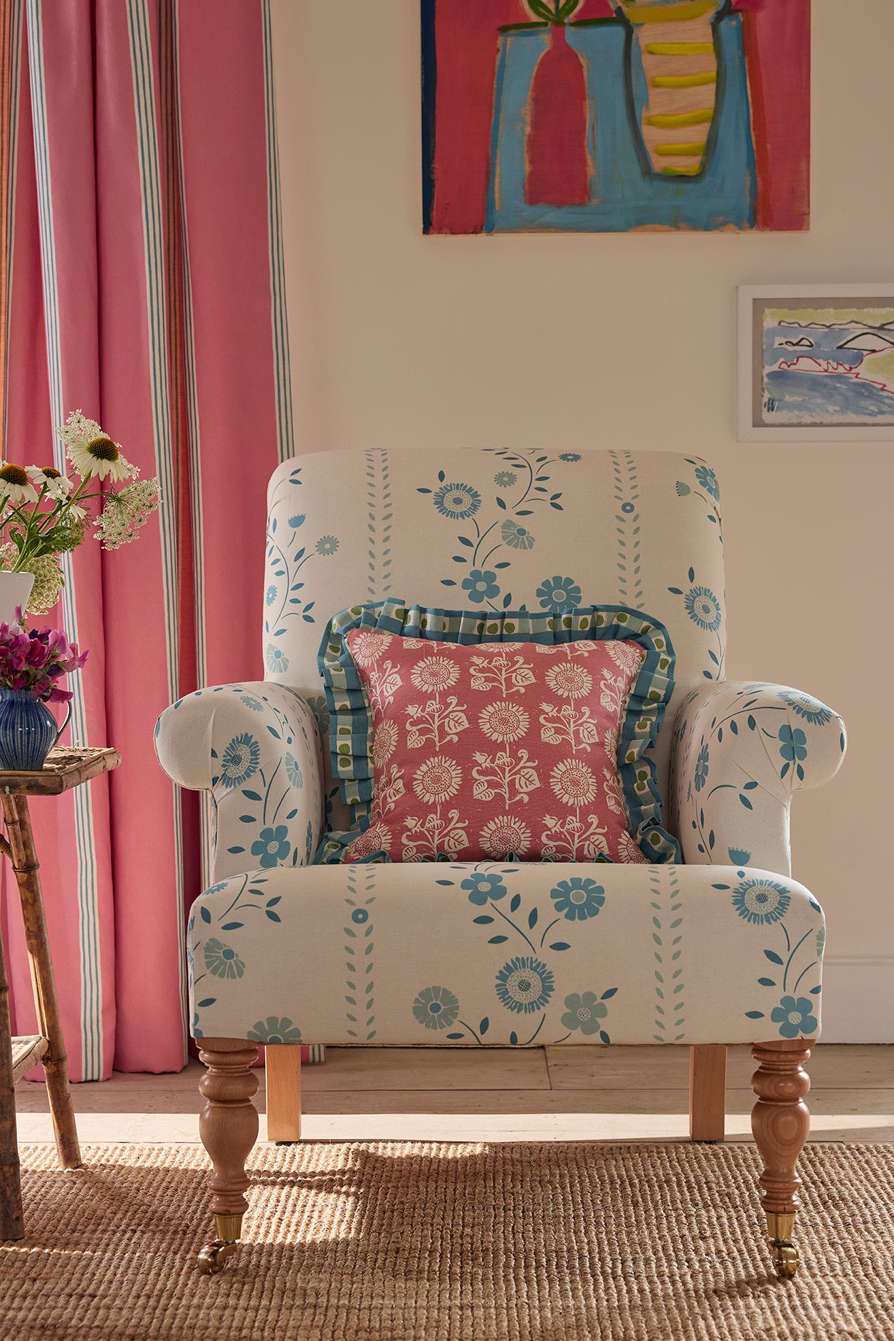 Field & Furrow - Soft Raspberry, Indigo