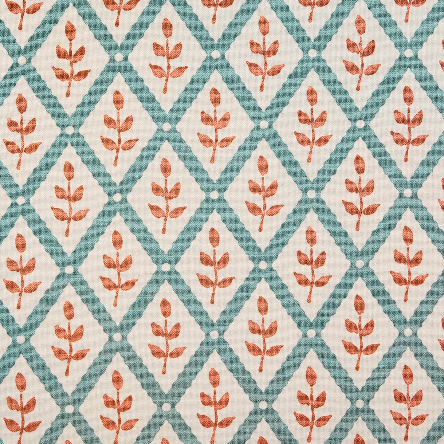 Lattice Leaf - Smoke, Peach