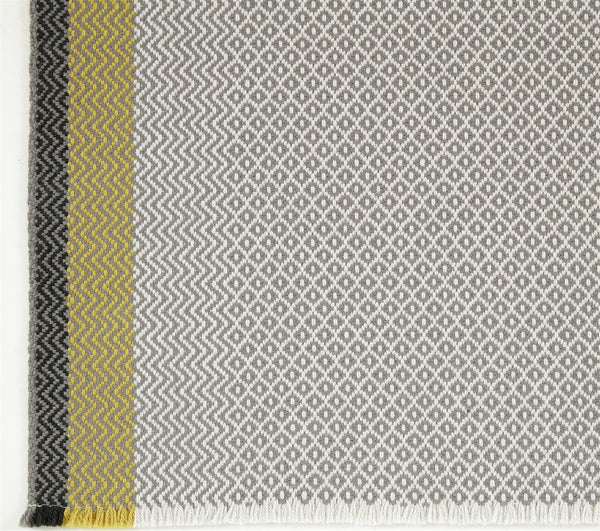 Geometric Rug - Grey, Saffron, Winter