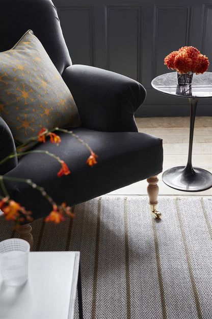 Herringbone Rug - Thunder, Bracken