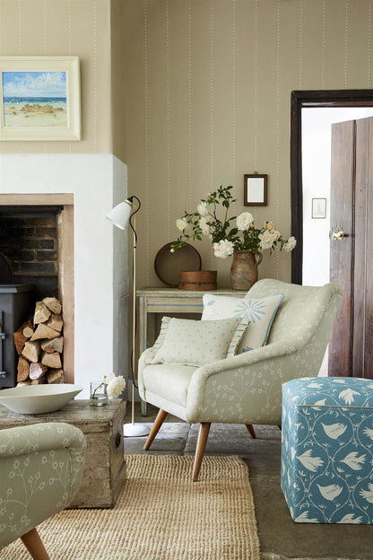 Spotty Stripe - Wall Covering - Limestone