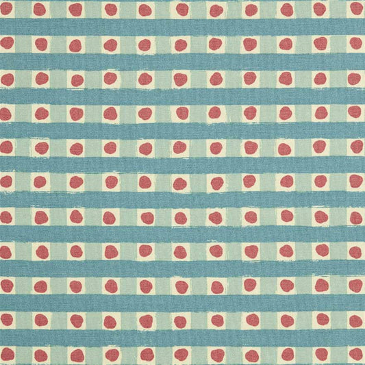 Dotty Check - Cloud, Light Indigo, Soft Raspberry