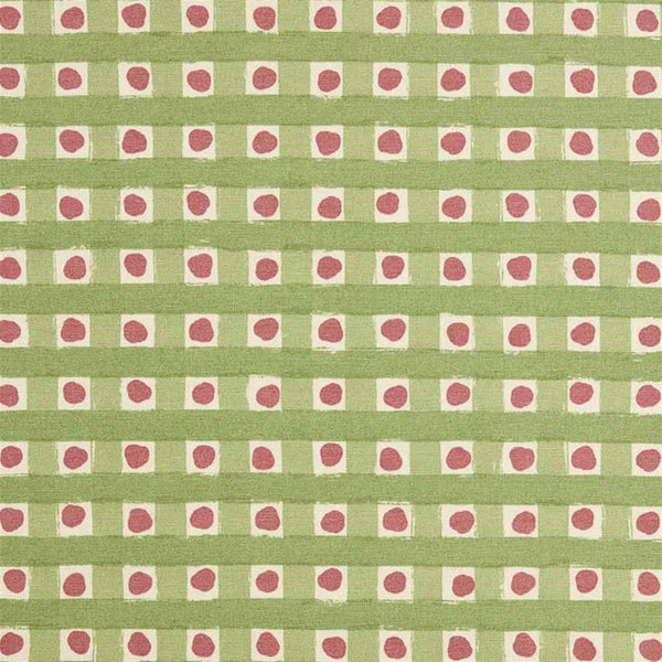 Dotty Check - Soft Moss, Moss, Soft Raspberry