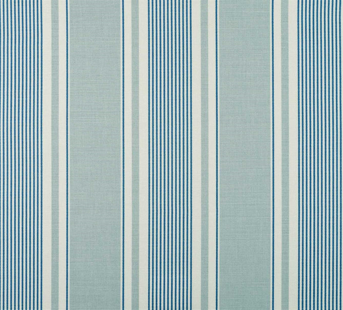 French Ticking - Duck Egg, Denim