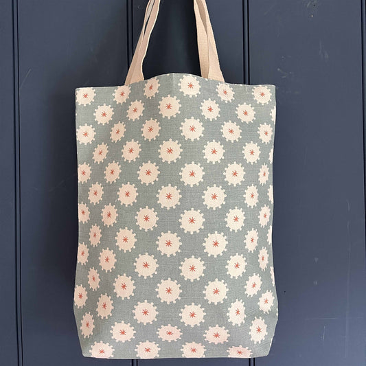 Tote Bag - May Blossom, Smoke, Peach and Fern and Dragonfly, Smoke