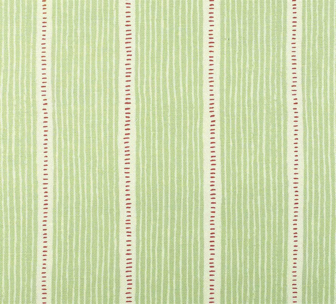 Stripe and Dash - Apple Green, Raspberry