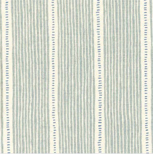 Stripe and Dash - Duck Egg, Cornflower