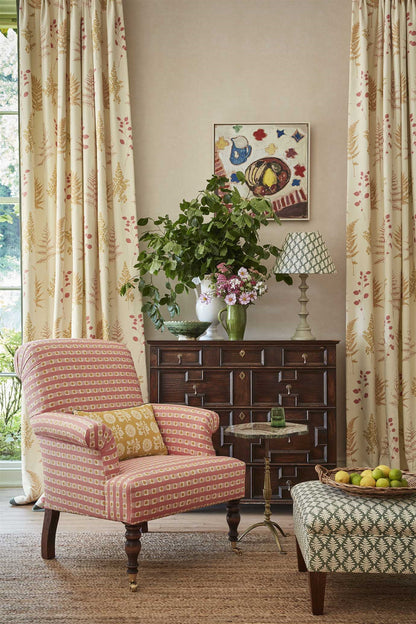 Fine Foliage - Day Lily, Ochre, Soft Raspberry, Soft Peach