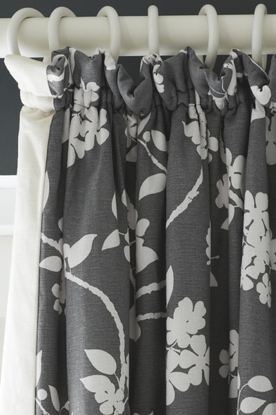 Dark grey made to measure curtain