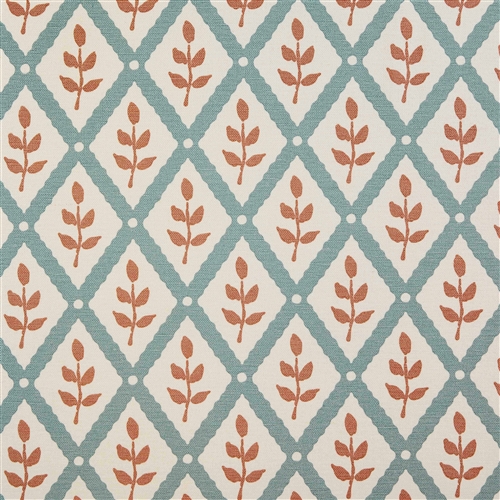 Lattice Leaf - Smoke, Peach