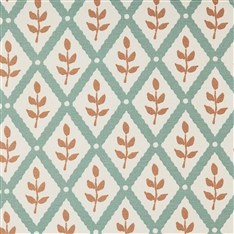 Lattice Leaf - Smoke, Peach