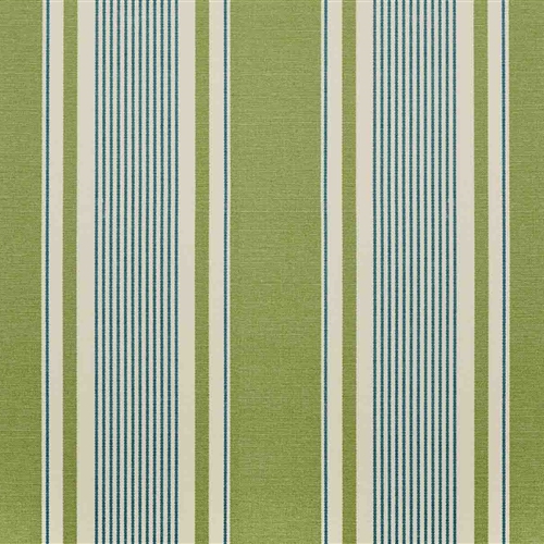 French Ticking - Moss, Cornflower