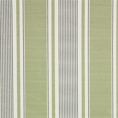 French Ticking - Field Green, Charcoal