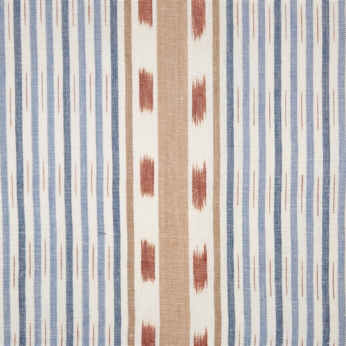 Lapland Stripe - Cornflower, Terracotta, Damask
