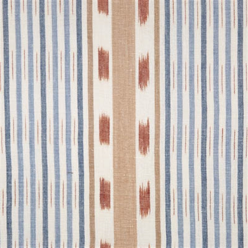 Lapland Stripe - Cornflower, Terracotta, Damask