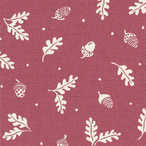 Acorn and Leaf - Cranberry