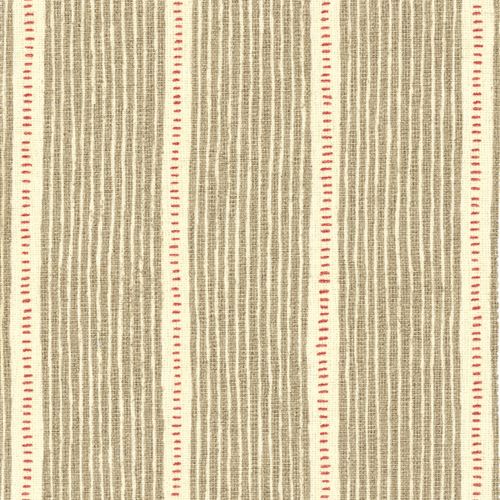 Stripe and Dash - Stone, Cranberry