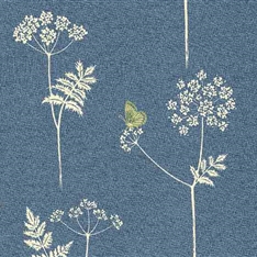 Cow Parsley - One off print - Cornflower, Moss