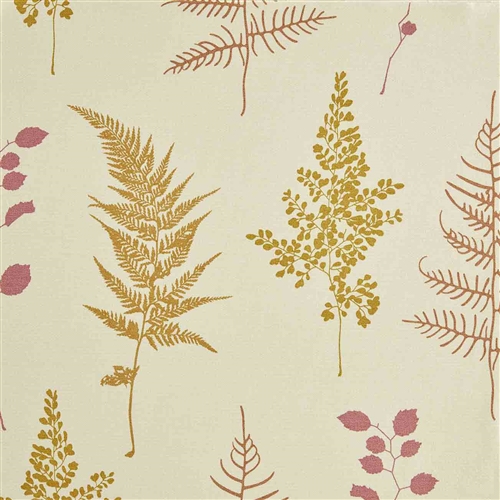 Fine Foliage - Day Lily, Ochre, Soft Raspberry, Soft Peach