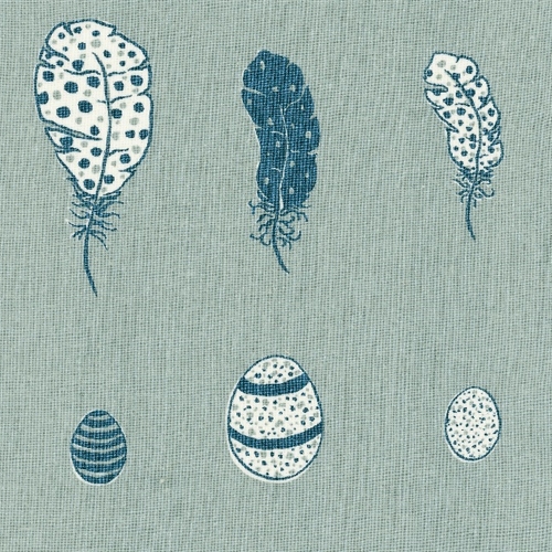 Feather and Egg - Duck Egg, Denim