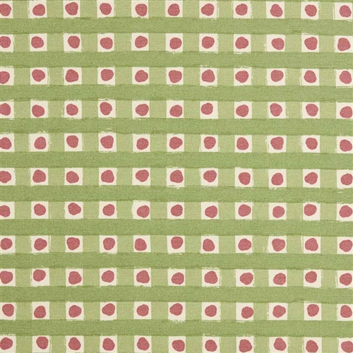 Dotty Check - Soft Moss, Moss, Soft Raspberry