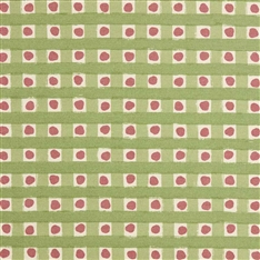 Dotty Check - Soft Moss, Moss, Soft Raspberry