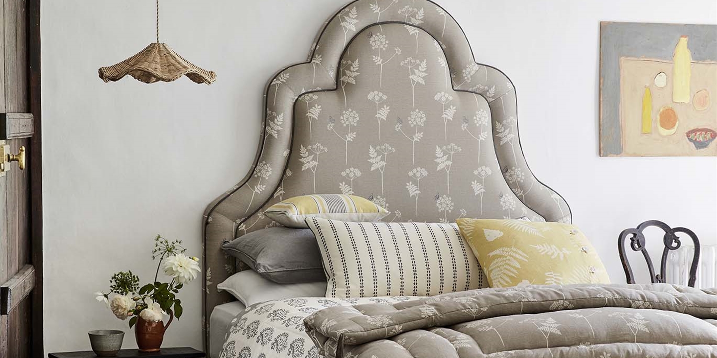 Multi coloured Sculptured Headboard King Size and Super King