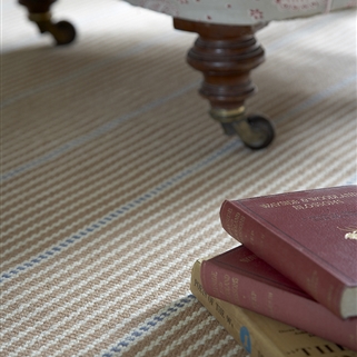 Stripe and Dash Rug - Mouse, Cornflower