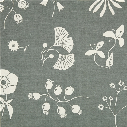 Herbaceous Border - Charcoal - Discontinued - By the Metre