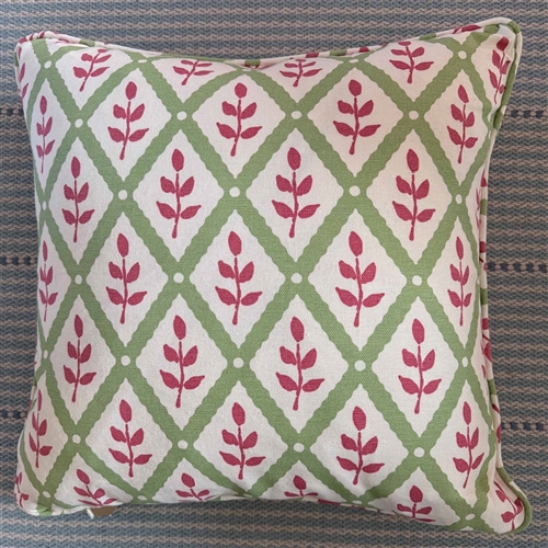 Lattice Leaf - Moss, Damson - square