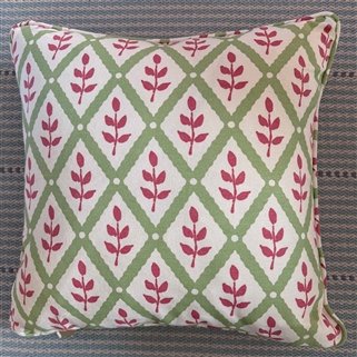 Lattice Leaf - Moss, Damson - square