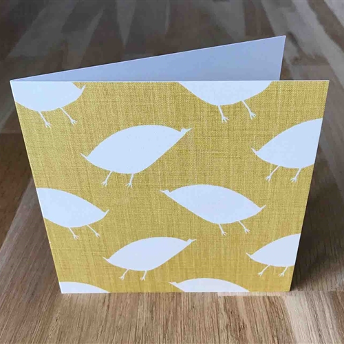 Note Card - Bird Hop - Saffron