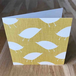 Note Card - Bird Hop - Saffron