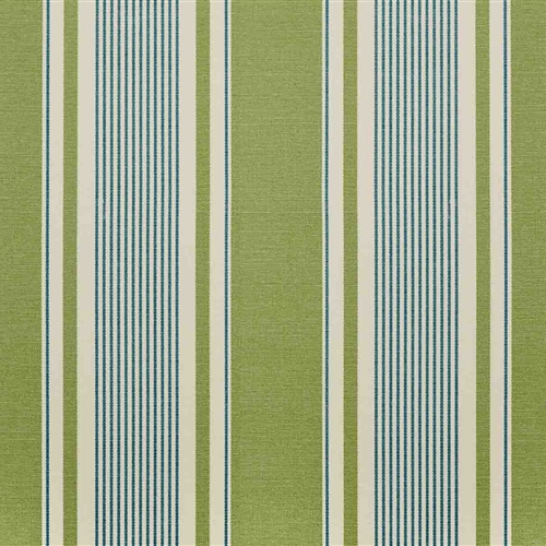 French Ticking - Moss, Cornflower - Cut Lengths
