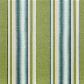 French Ticking - Moss, Cornflower - Cut Lengths