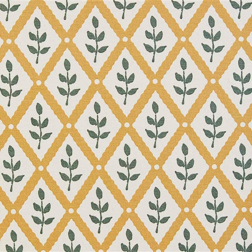 Lattice Leaf - Ochre, Lichen - Cut Lengths